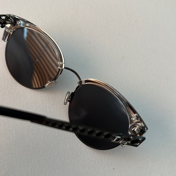 CHRISTIAN Dior Diorama Mini Round Cat Eye
Black Dark Gray Lens NEW - Picture 10 of 16